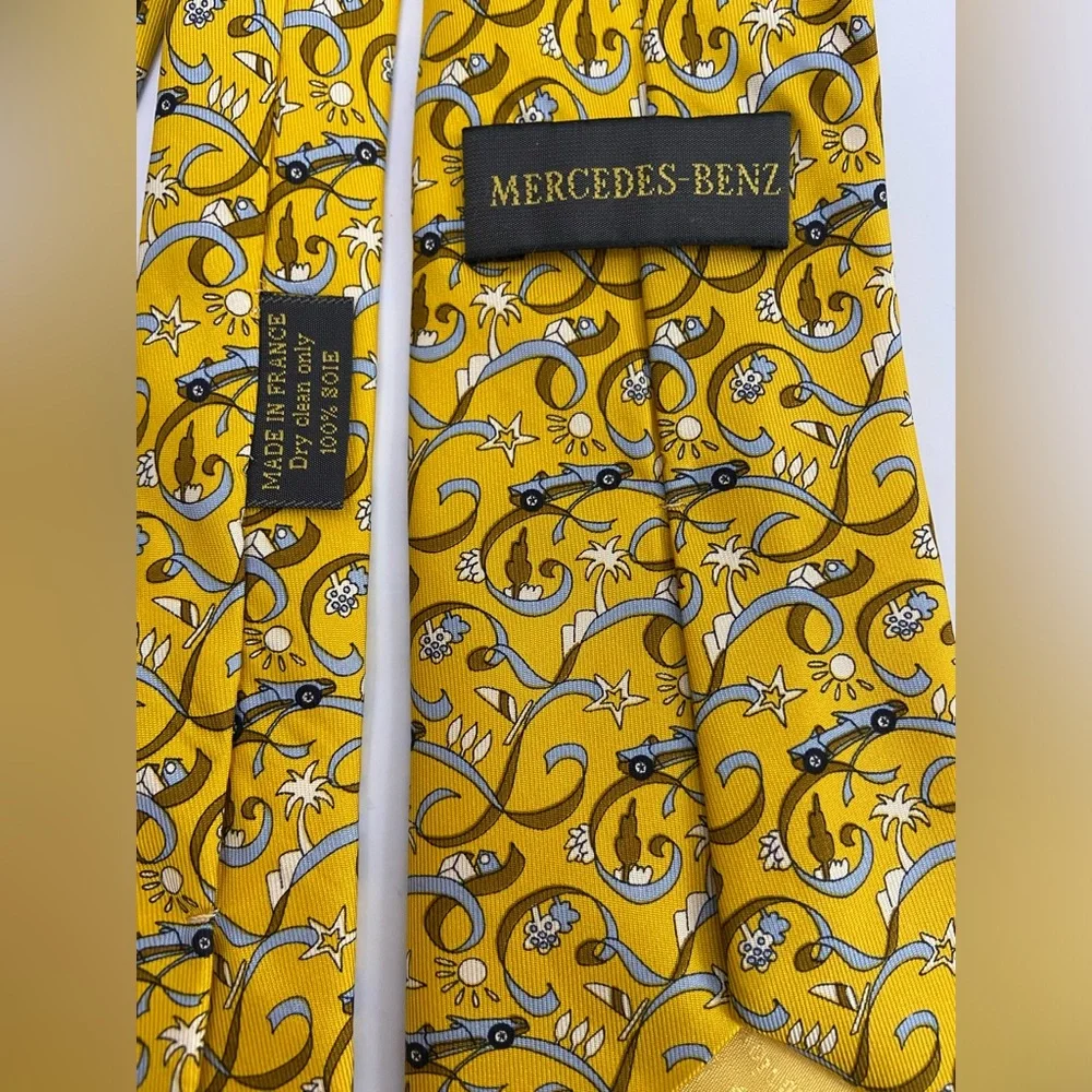 Mercedes Benz‎ E-Class Men’s necktie 100% Silk  Made in France